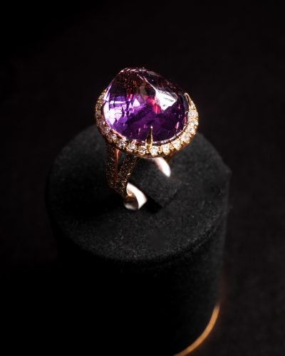 Royal Amethyst & Zirconia Ring (1)